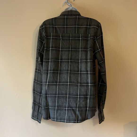 Threads 4 Thought Gray Flannel Button Down Top Sz S - Picture 4 of 4